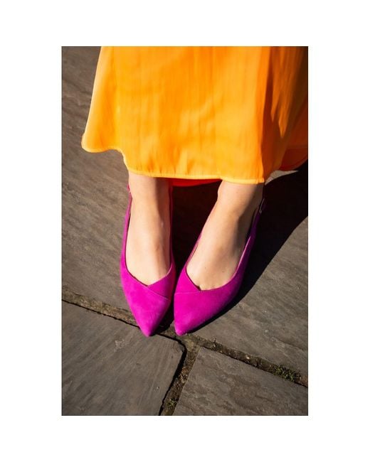 Keith Scarrott Shoes Purple Tanita Suede Slingback