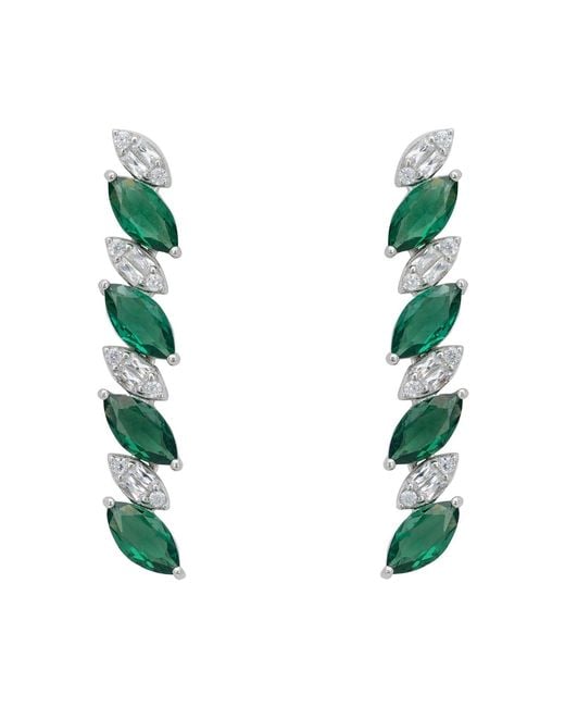 Latelita London Green Viscountess Tennis Drop Earrings Emerald