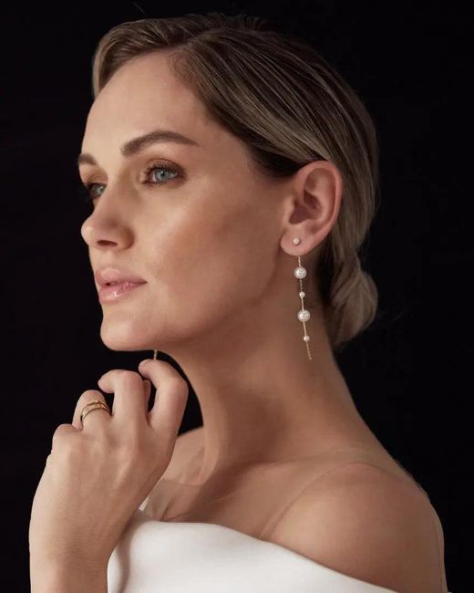 Lisa&Co. White Earrings Pearl Drip Drop I