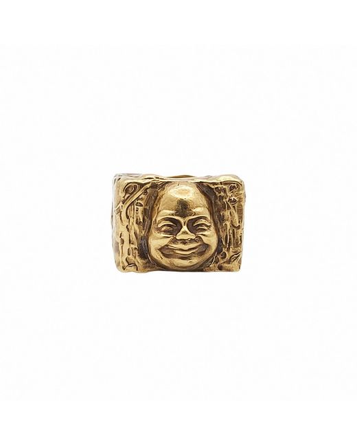 Moca Jewellery Gray Buddha Signet Ring