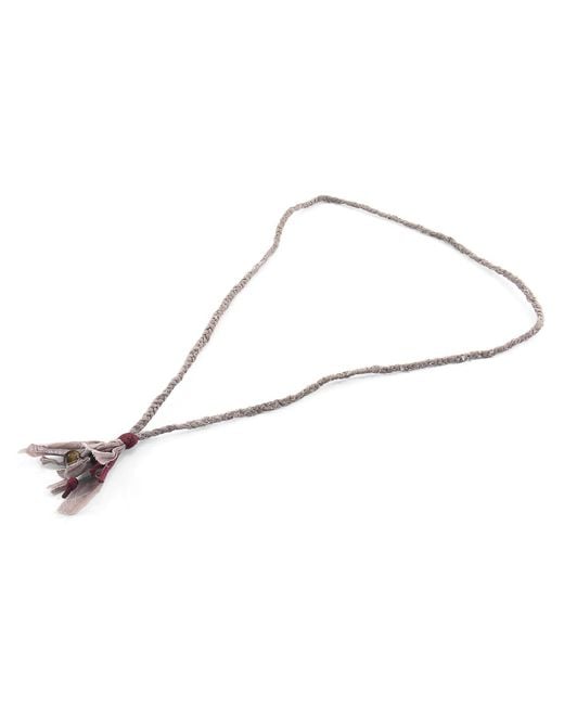 Anchor and Crew Metallic Tigers Eye Marcus, Stone & Braided Cotton Voile Skinny Necklace X Wrap Bracelet for men