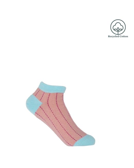 Peper Harow - Made in England Blue Dash Trainer Socks Bundle