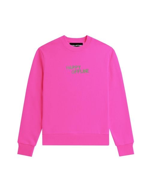 Quillattire Pink Happy Offline Sweatshirt