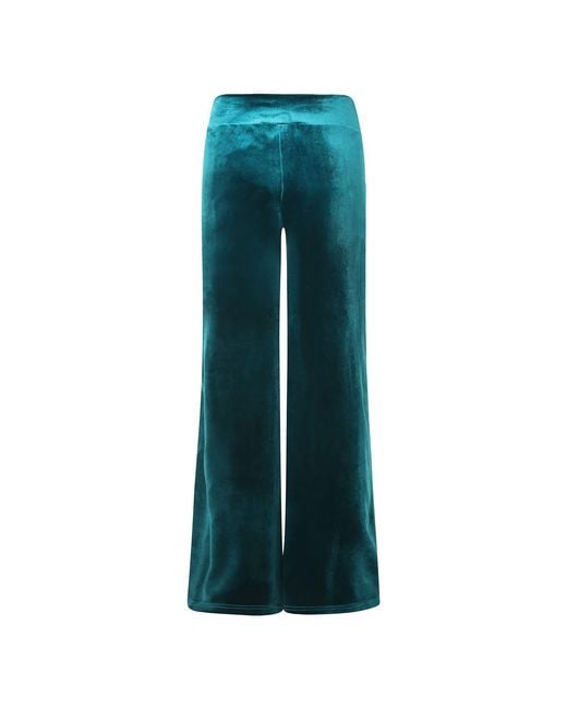 Beatrice von Tresckow Blue Velvet Wide Flare Trousers