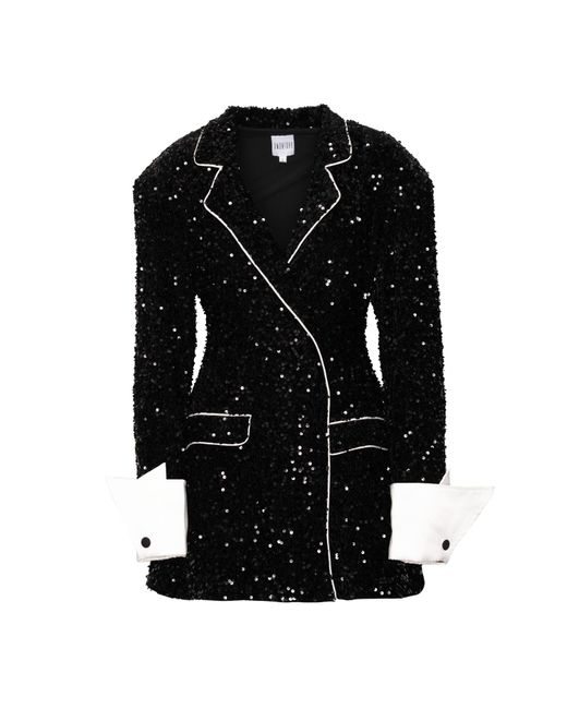 Ofuure Black Raven Sequin Blazer Dress