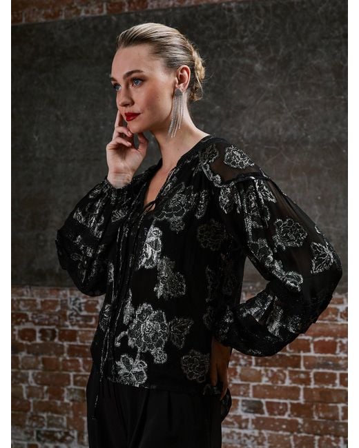 Rose & Nancy Black Dahlia Blouse