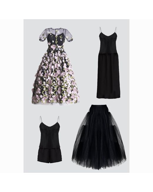 MATSOUR'I Black Cocktail Dress Fabiola