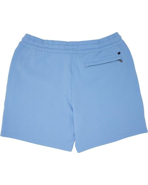 Lords of Harlech Blue Silus Embossed Interlock Shorts for men