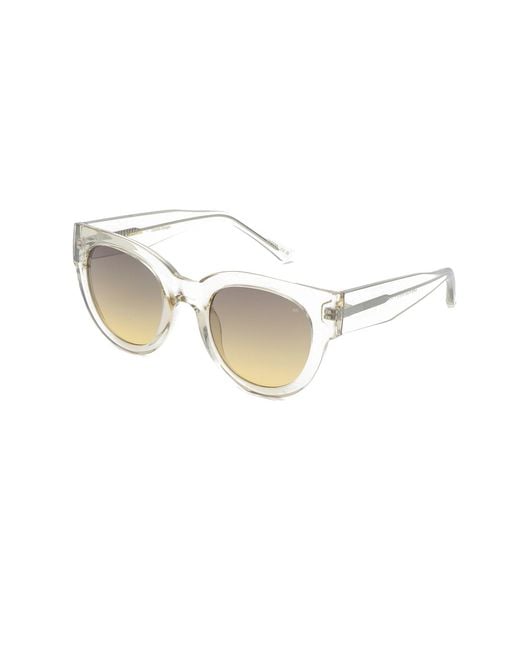 A.Kjærbede White Lilly Sunglasses Ecru Transparent