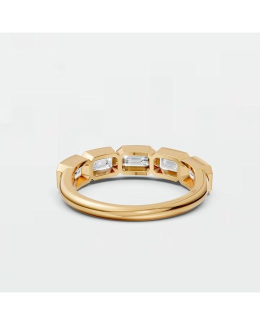 Aya Fine Jewelry Metallic Emerald Cut Lab Diamond Band Ring