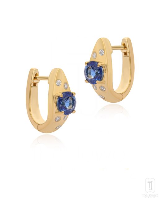 The Jewelz Metallic Haze Sterling Huggies