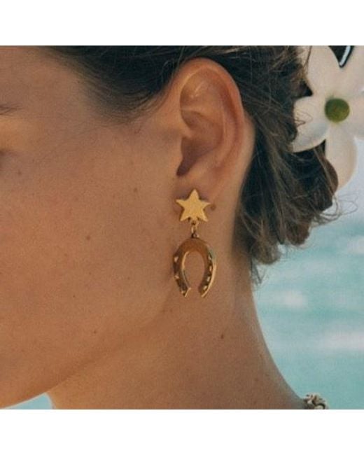 Sccollection Metallic Lucky Horseshoe Earrings