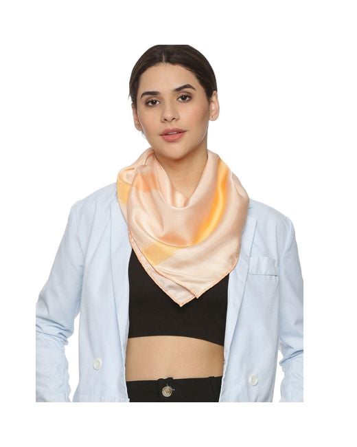 Heritagemoda Natural Peach Hand-Painted Silk Scarf for men