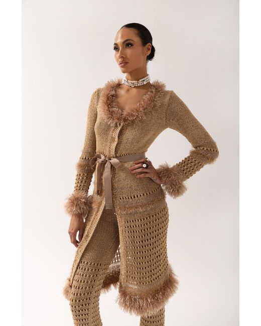 Andreeva Natural Camila Handmade Knit Cardigan-Dress