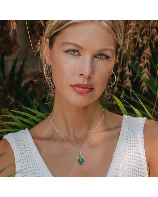 Charlotte's Web Jewellery Green Aventurine Strength Sterling Necklace