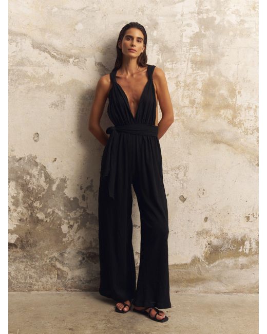 The Handloom Black Wrap Your Way Jumpsuit