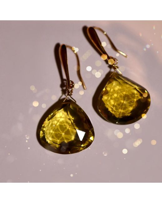 Mineralgems•Studio Yellow Citrine Quartz Drop Earrings