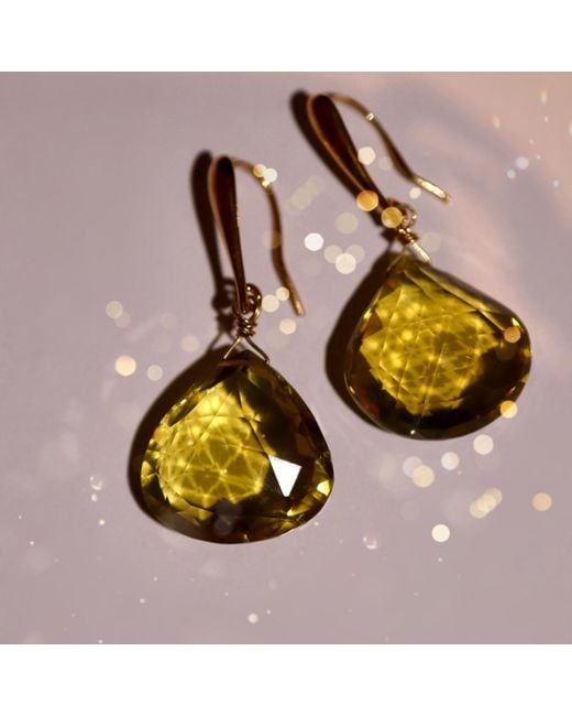 Mineralgems•Studio Yellow Citrine Quartz Drop Earrings