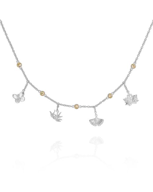 Far East Jewelry Women's Metallic Handcrafted & Crystal Autumn Sound Necklace