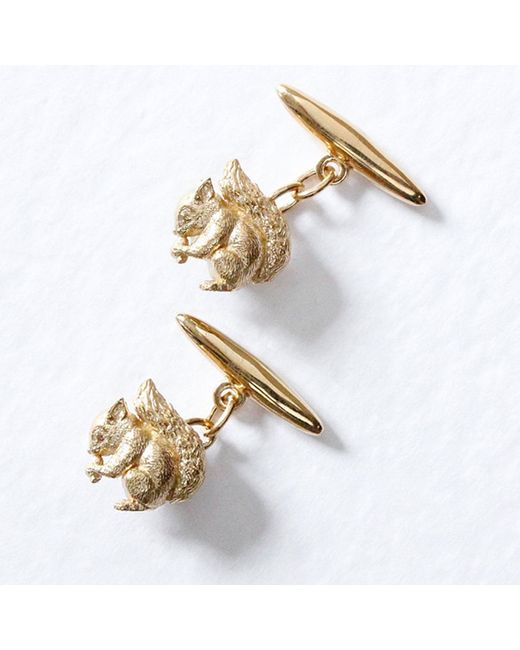 Lee Renee Metallic Baby Squirrel Cufflinks for men