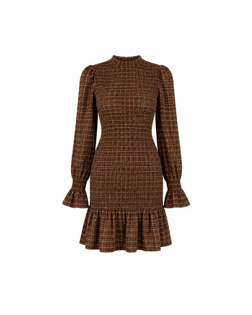 Mind Traveler Brown Chia Dress