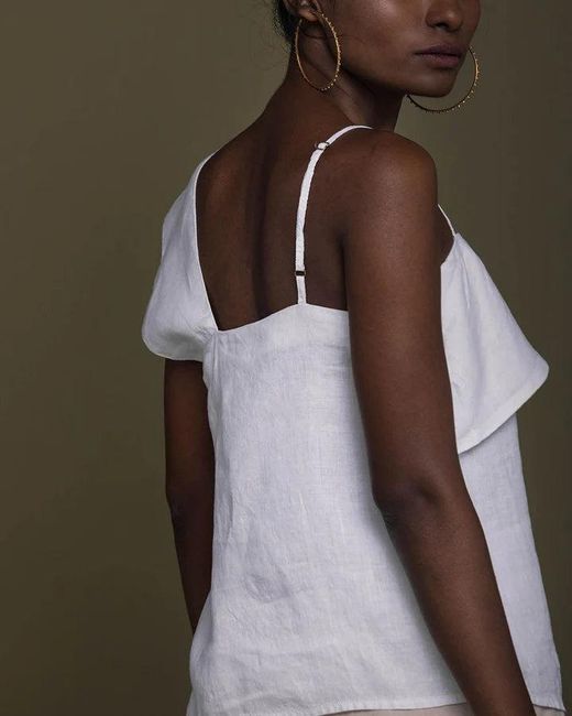 REISTOR White The Wandering Wave Hemp Shirt