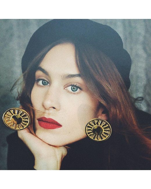 Aurozia Metallic Tarot The Sun Stud Earrings