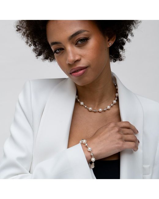 Dower & Hall Metallic Nugget & Freshwater Pearl Bracelet