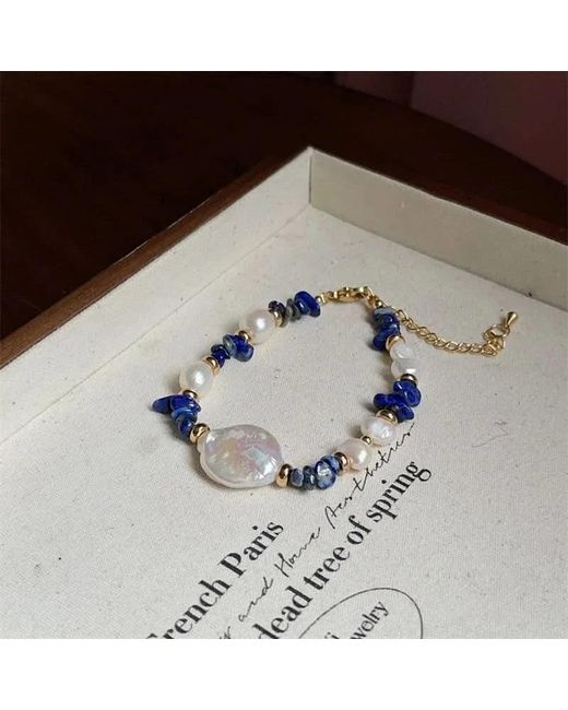 Angel Barocco Blue Lapis Lazuli Baroque Pearl Bracelet