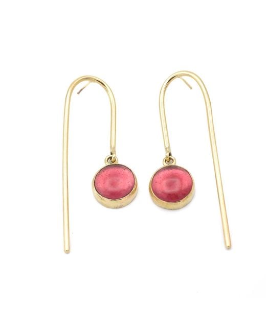 Lala Salama Pink Glass Earrings