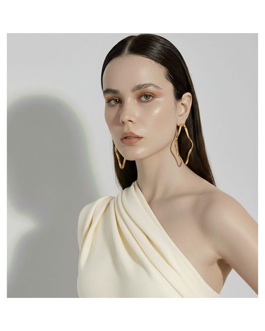 Jaredjamin Metallic Ribbonelle Post Earrings