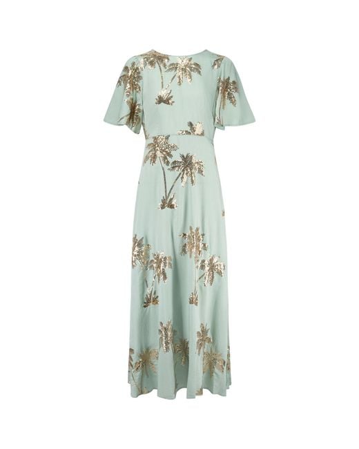 traffic people green dress TRAFFIC PEOPLE THE LAST SONG AQUA GREEN LONG DRESS – FerrarisBoutique main image 0