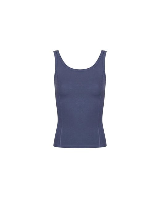 The Koozy Blue Jasmin Square Neck Vest