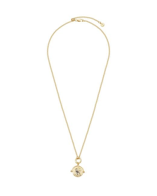 Fable England Metallic Scorpio Zodiac Spinner Necklace