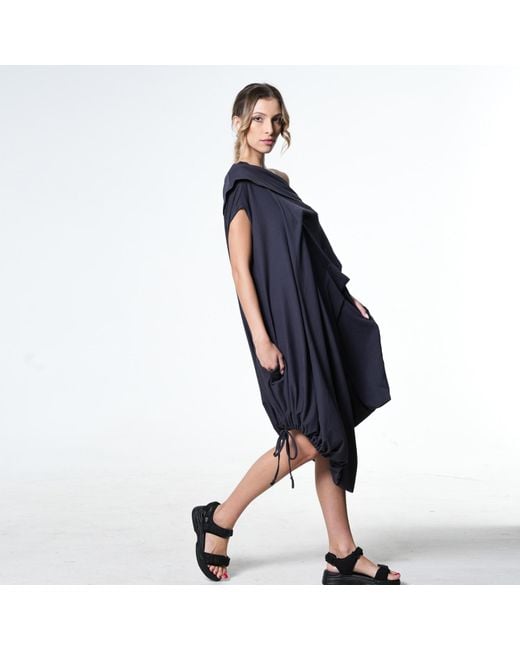 Metamorph Blue Oversized Maxi Dress