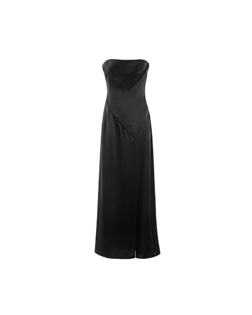 Aisl Black Strapless Fold Bodice Maxi