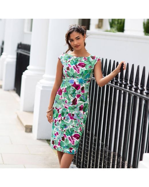 Alie Street London Green Petite Pippa Shift Dress
