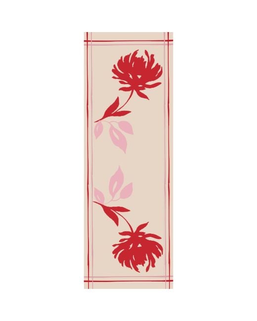 Heritagemoda Pink Neutrals Luxury Wool-Silk Scarf – Hand-Painted Ivory With & Floral Design