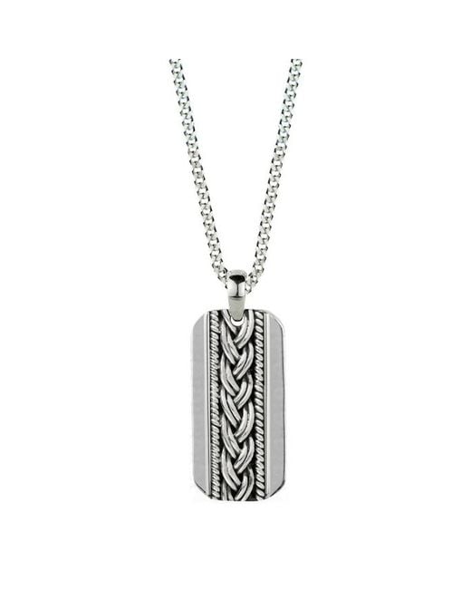 Charlotte's Web Jewellery Metallic Sterling Silver Celtic Knot Pendant Necklace for men