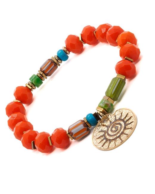 Ebru Jewelry Metallic Spiritual Sun Bracelet