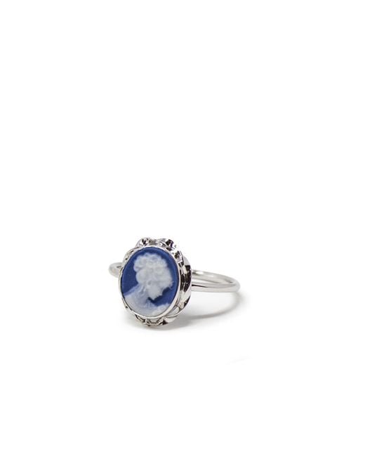 Vintouch Italy Blue Mini Cameo Stacking Ring