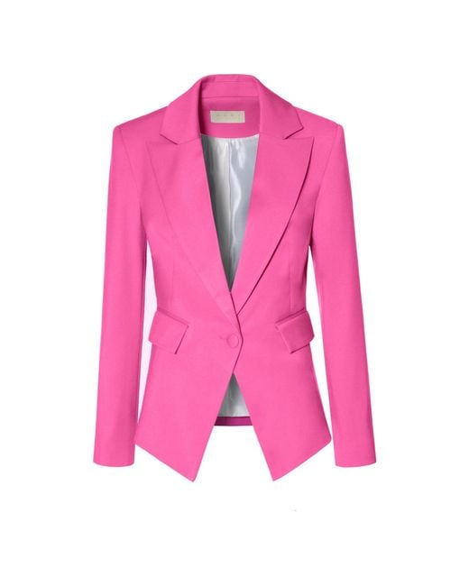 AGGI by HALEWSKI Pink Angela Very Berry Single Breasted Feminine Blazer