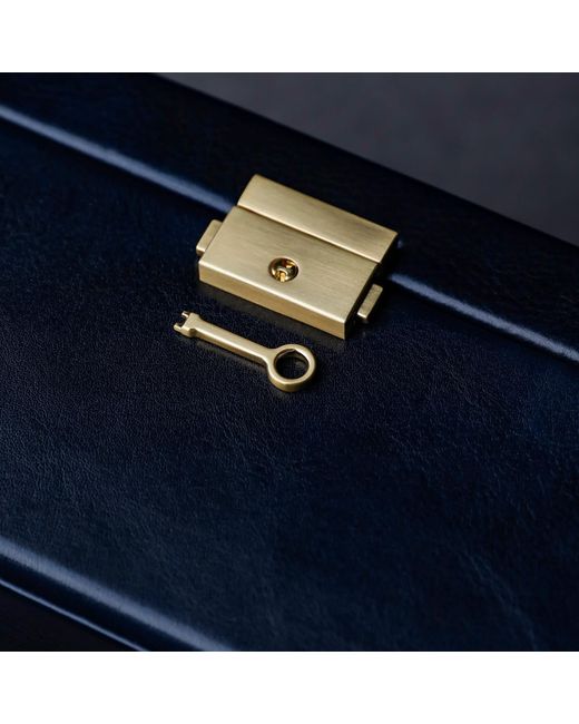 Time Resistance Blue Leather Jewelry Box For