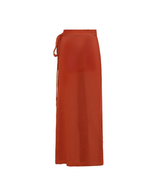 ARMS OF EVE Red Verona Wrap Skirt