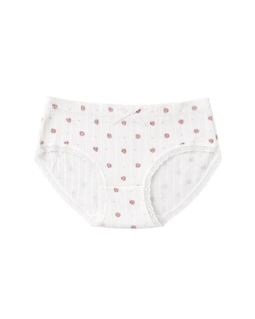 ADIBA White The Strawberry Kiss Brief