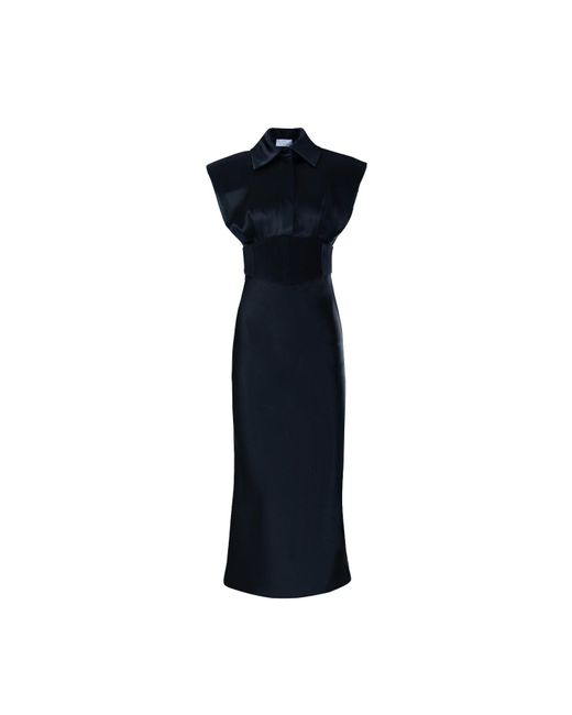 Vestiaire d'un Oiseau Libre Blue Bias-Cut Corset Dress