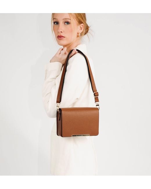 Apatchy London Brown The Newbury Tan Leather Crossbody Bag