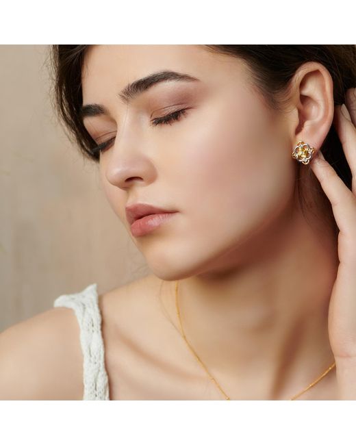 Janus Edinburgh Metallic Hieroglyph Vermeil Sterling Earrings