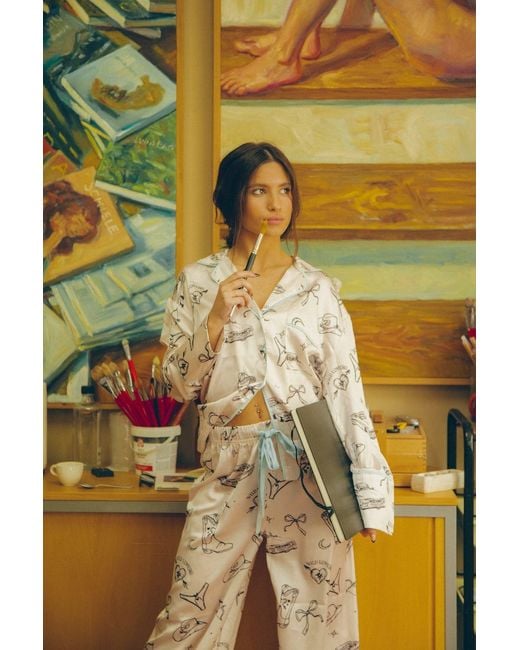 Wild Lovers White Tia Pjyama Trousers