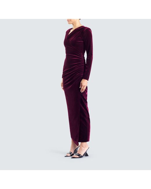 Meem Label Purple Zima Plum Velvet Dress